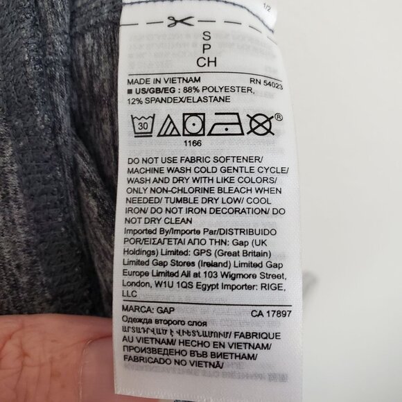 GapFit Brushed Tech Jersey bike shorts in black heather - Picture 7 of 9